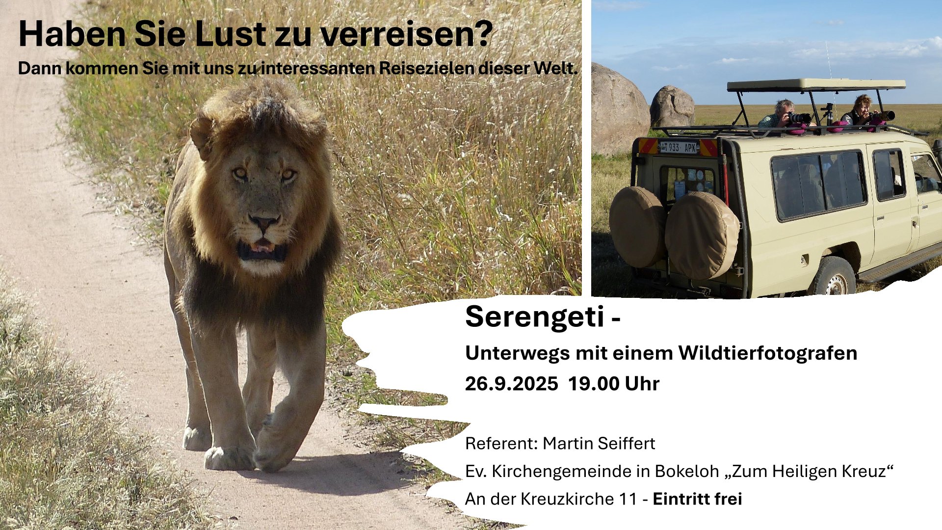 Reisevortrag am 26. September